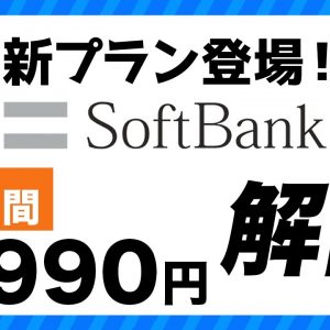 3GBで990円〜ソフトバンク新プラン格安SIMと並んだ？注意点まとめ（データ通信専用3GBプラン）