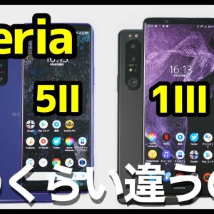 Xperia 1 IIIとXperia 5 IIどっちがおすすめ？使いやすさ・カメラの画質・スピーカーの音質・電池持ちが違う！徹底比較レビュー！【感想】