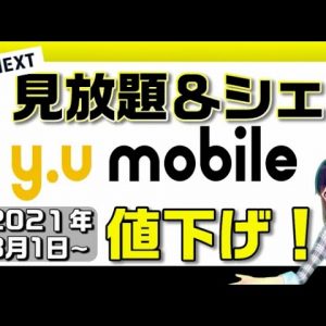 y.u mobile（ワイユーモバイル）が値下げ！家族でシェア＆U-NEXT、永久不滅ギガの格安SIM