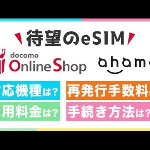 eSIMにすると何が変わる？メリットと注意点を解説＜ドコモオンラインショップ・ahamoにて9月8日〜＞