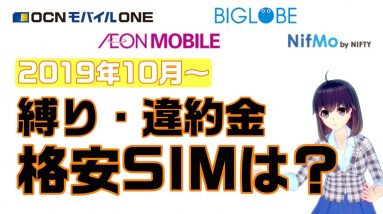 【OCNモバイルONE/BIGLOBE/NifMo/イオンモバイル】格安SIMの縛り・違約金はどうなるのか？調べてみました。