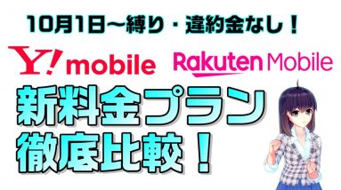 ワイモバイルと楽天モバイルの新プランを比較！