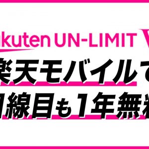 楽天モバイル、2回線目も1年間無料で使えるの？