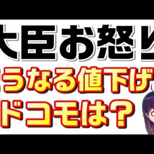 携帯値下げはどうなるの？武田総務大臣お怒り炸裂！ドコモの出方次第！？