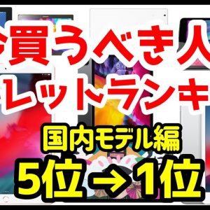 今買うべきおすすめ人気タブレットランキング1位〜5位【2020年4月版】