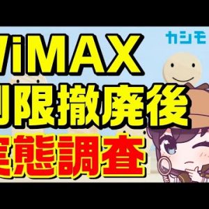 【調査】制限撤廃後WiMAX利用者の声（カシモWiMAX）