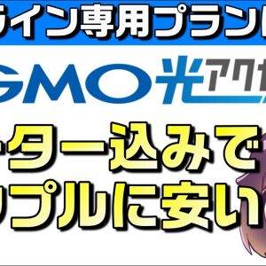 【最安クラス】GMO光アクセス解説（お家向け光回線インターネットサービス）