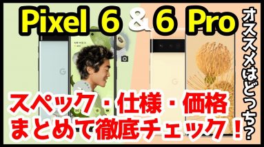 Google Pixel 6 / 6 Proキタァァーー！どっちを買うべき？オススメは？違いをわかりやすくスペック徹底解説！前モデルPixel5からどう変わったのかもチェック【価格】【発売日】【感想】