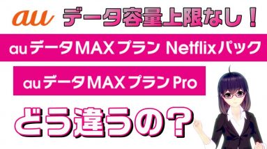 【au新料金プラン】データ容量上限なしのプランを徹底比較！【auデータMAXプランPro＆auデータMAXプランNetflixパック】