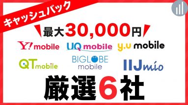 【2021年秋】キャッシュバックが熱い格安SIM6選！乗り換えるなら今がお得！