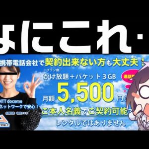 【驚愕】契約できない方専用格安SIM（MVNO/docomo）