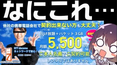 【驚愕】契約できない方専用格安SIM（MVNO/docomo）