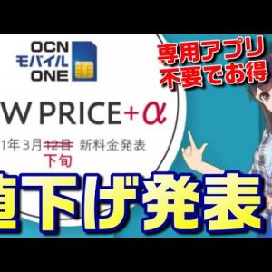 OCNモバイルONEの新コースが値下げ！電話も便利にお得に使おう！【スマサポ劇場】