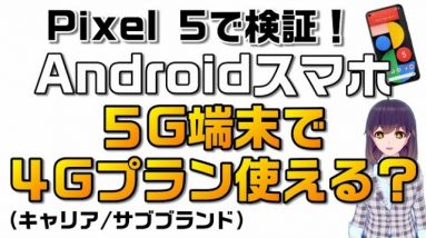 会社によっては要注意⁉Android５G端末（Pixel５)で４GプランSIMは使える？キャリア＆サブブランド動作検証！