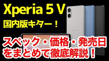 【衝撃】Xperia 5 V国内発表キタァァー！5 IVと何が違う？わかりやすくスペック仕様を比較解説【価格】【発売日】【感想】