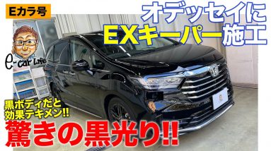 【Eカラ号】 オデッセイ の黒ボディが驚きの輝きに!! EXキーパー でピカピカに大変身!! HONDA ODYSSEY E-CarLife with 五味やすたか