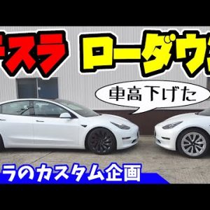 【テスラ】モデル3のカスタム｜車高調を取り付けてローダウンした