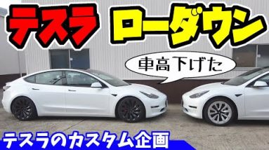 【テスラ】モデル3のカスタム｜車高調を取り付けてローダウンした