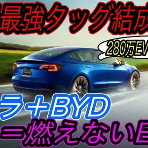 【米中EVトップメーカー夢の共演！？】日本メーカー戦々恐々　テスラがBYD製の「燃えない」バッテリーを搭載した新型EVをグローバルで発売スタートする可能性