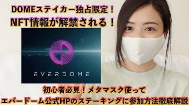 エバードーム(Everdome)ステイカー独占！NFT情報が3月25日に公開予定！世界一分かりやすいメタマスクの使ってエバードームをステーキングする方法を徹底解説！