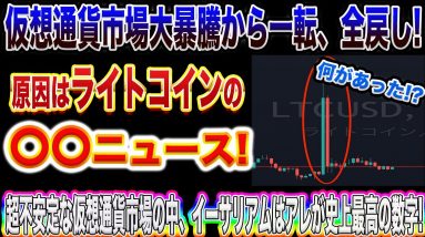 【束の間の大暴騰!】一瞬で全戻し!仮想通貨市場に一体何が⁉︎この不安定な相場の今後をプロトレーダーが徹底解説します!