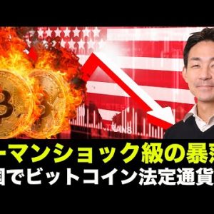 仮想通貨でリーマンショック級の大暴落？米国でビットコイン法定通貨化？