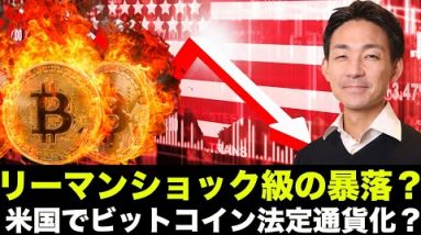 仮想通貨でリーマンショック級の大暴落？米国でビットコイン法定通貨化？