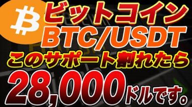 【急落注意】今がビットコインの正念場!この最終防衛ラインを割れたら大暴落の可能性あり!ロング勢の人は要注意です。【仮想通貨】【BTC】