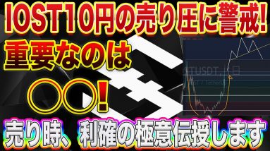 【IOST暴落注意】直近に大きな売り圧!現物保有の利確の考え方をプロトレーダーが伝授します!【仮想通貨】