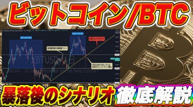 【BTC暴落後のシナリオ】ビットコイン注目するのはこの価格帯!これからの値動きをテクニカル分析を使ってプロトレーダーが分かりやすく解説します!【仮想通貨】