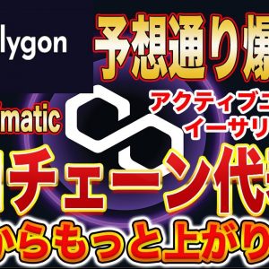 【チェーン系通貨が熱い!】今はポリゴンのターン!アクティブユーザー数もイーサリアム超え!これから最高値更新に向けての爆上げが期待できます!【仮想通貨】