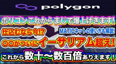 【数百倍の可能性】これからはポリゴンの時代!?ポリゴンの〇〇があのイーサリアム抜き!爆上げの根拠徹底解説します!【仮想通貨】