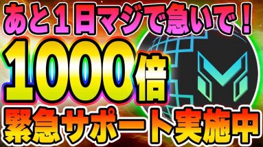 【12月10日！MetaVpad！】もうあと1日！1000倍狙えるコインの参加サポート実施中！