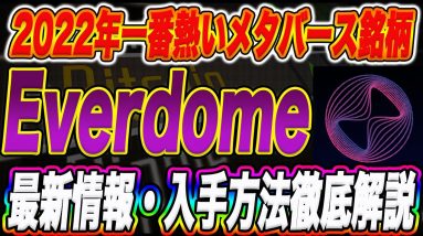 【あの青汁王子も激推し】期待度無限大のメタバース銘柄『Everdome』の最新情報・確実に入手出来る方法を誰よりも早くお届けします!【仮想通貨】【メタバース】