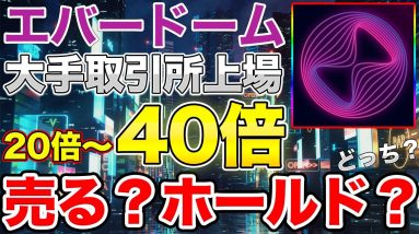 【勝ち確】エバードーム上場で配布分でもガッツリ利益！OKXって登録しても大丈夫？売り時？【Everdome】