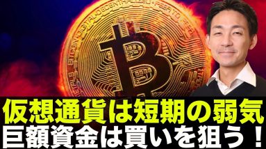 仮想通貨は短期警戒も、巨額資金は買いの好機を狙っている。