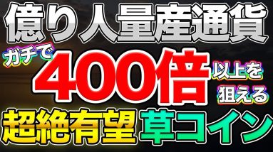 【400倍コイン】億超えを狙える仮想通貨を紹介 超絶有望な草コイン【PLT超え】