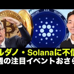 今週の重要イベントの確認！カルダノ・Solanaに不信感⁉️