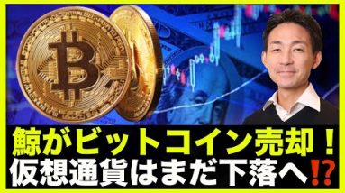 ビットコインを鯨が売却‼️仮想通貨はまだ下落へ！