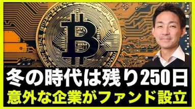 仮想通貨冬の時代はまだ250日続く？意外な企業がファンド設立へ！