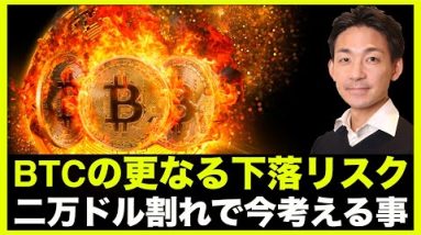 仮想通貨の潜在的急落リスク。ビットコイン二万ドル割れでトレーダーが考えている事。