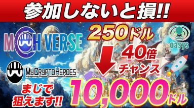 【今年最後の超爆益チャンス!!】まじで参加しないと損!!誰でもチャンスのある激アツ情報をこの動画で公開します!!【仮想通貨】【OAS】