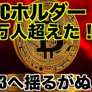 １ビットコインホルダーが100万人超え！揺るがぬ期待！