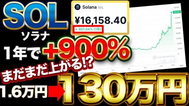 【SOL】1年で+900%のソラナは来年も10倍以上上昇!?