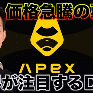 1日で3倍になった仮想通貨の裏側。世界が注目するDEX、APEX。