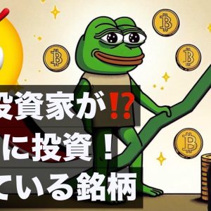 仮想通貨は急騰の準備？機関投資家がMemeコインに投資開始！