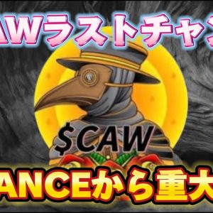 【CAW】バイナンスからCAWの価格高騰予告‼︎すぐに視聴ください#caw#shib#shiba#暗号資産