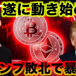 ビットコインが動き始めた。トランプ敗北はクラッシュの可能性。