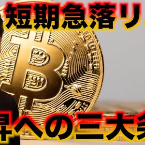 ビットコインに短期急落リスク。バブルへの三大条件。