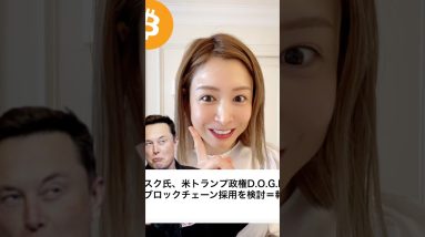 米国、トランプ新政権DOGEでブロックチェーン技術活用検討！#ビットコイン #仮想通貨 #暗号資産